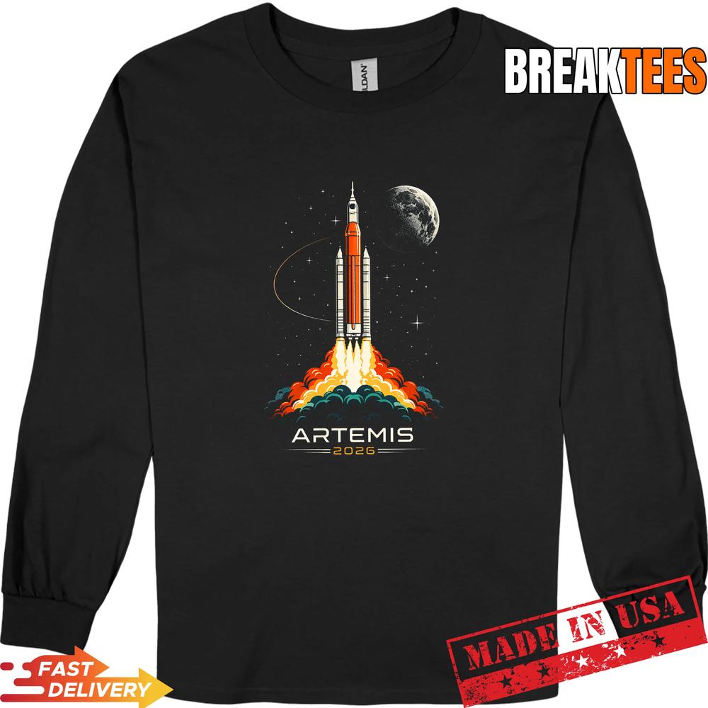 NASA Artemis II Space Rocket Launch Mission to The Moon T-Shirt
