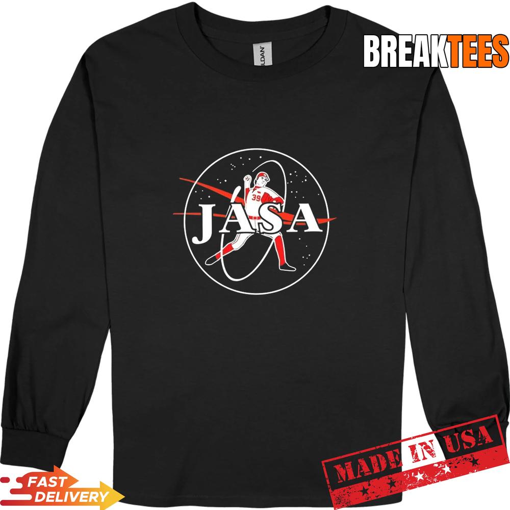 NASA Carson Jasa 39 Nebraska Cornhuskers Baseball T-Shirt