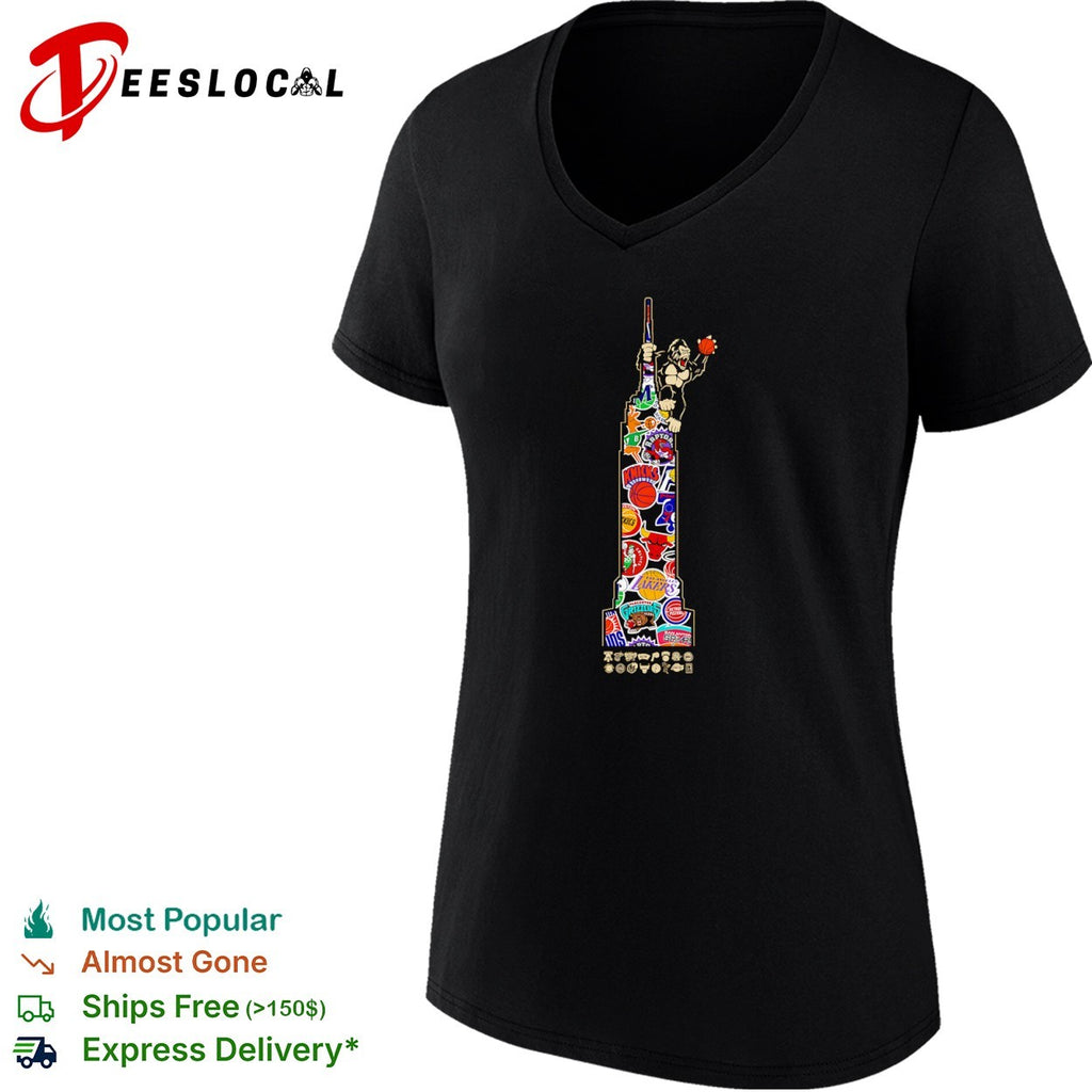 NBA Basketball Empire State Building Phoenix Suns Gorilla Lakers Knicks shirt