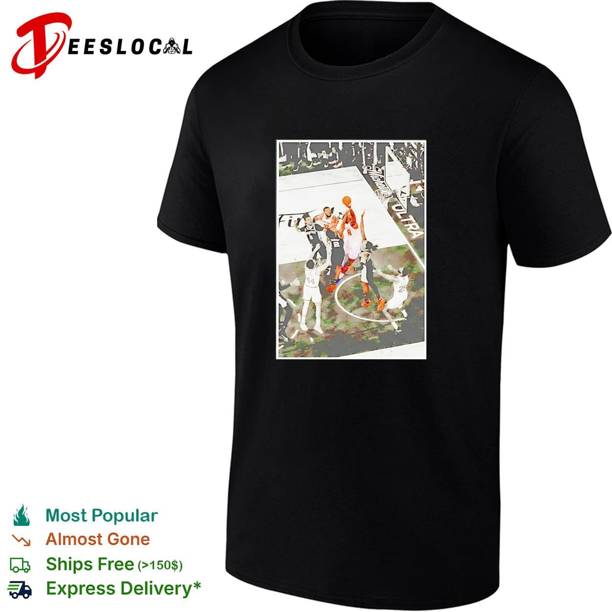 NBA Finals basketball game action photo framed art poster shirt