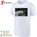 NBA Finals basketball game aerial view black white action photo shirt