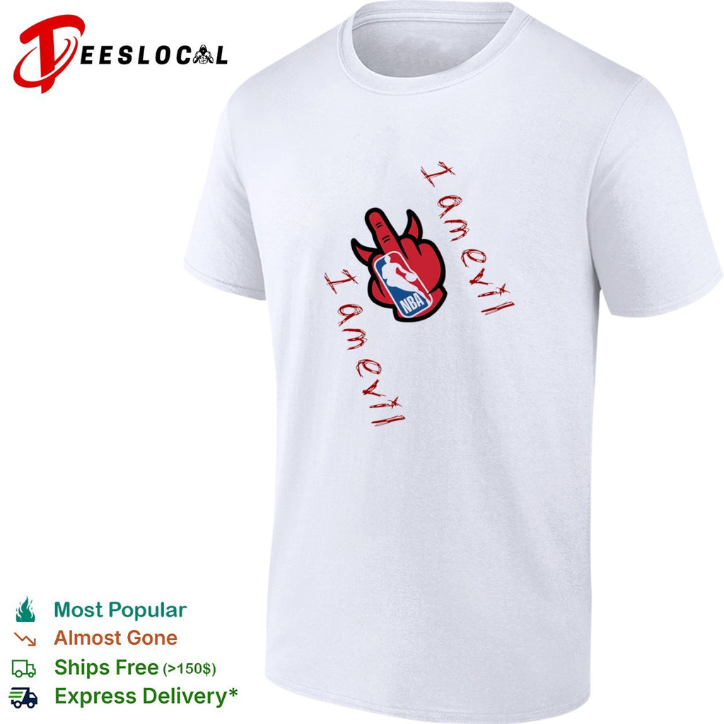 NBA I am evil logo shirt