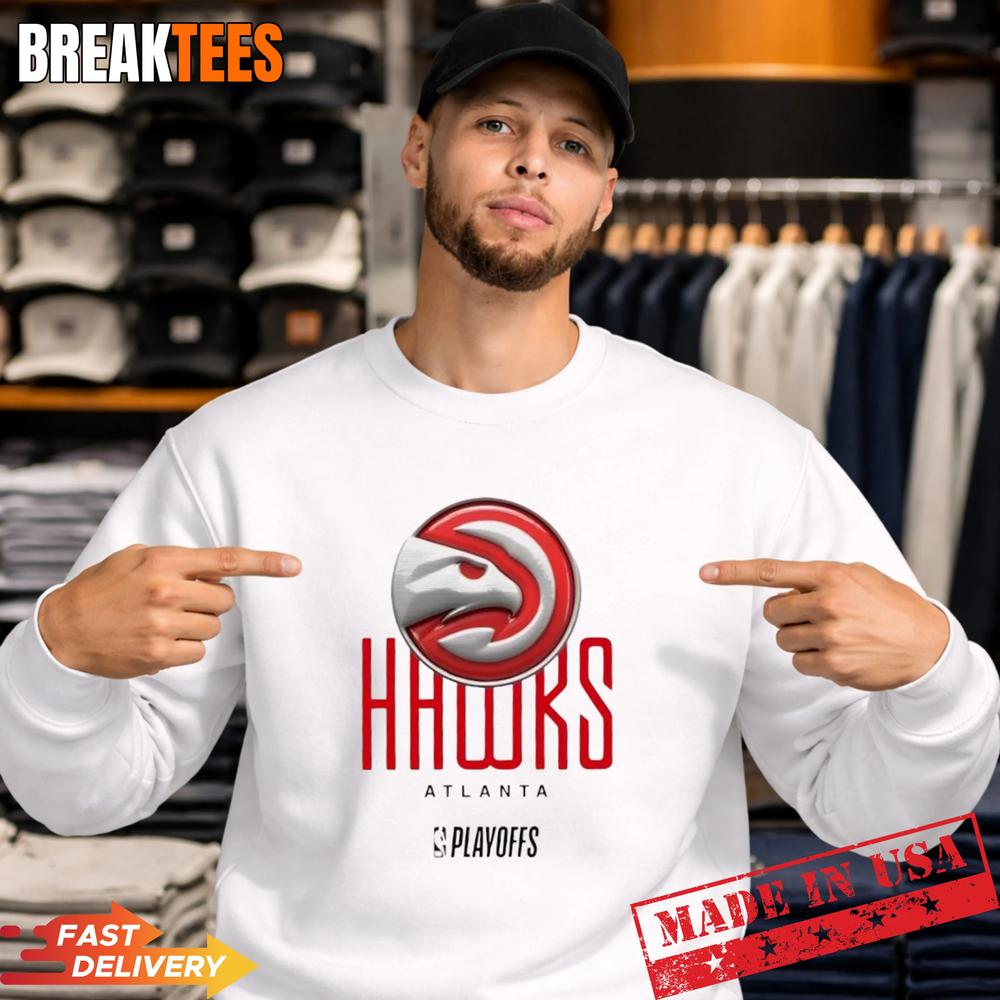 NBA Playoffs Atlanta Hawks Basketball Logo Graphic T-Shirt