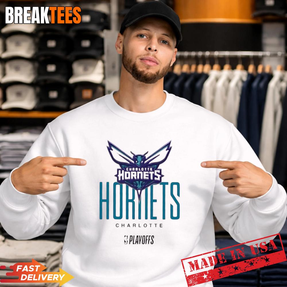 NBA Playoffs Charlotte Hornets Basketball Logo T-Shirt
