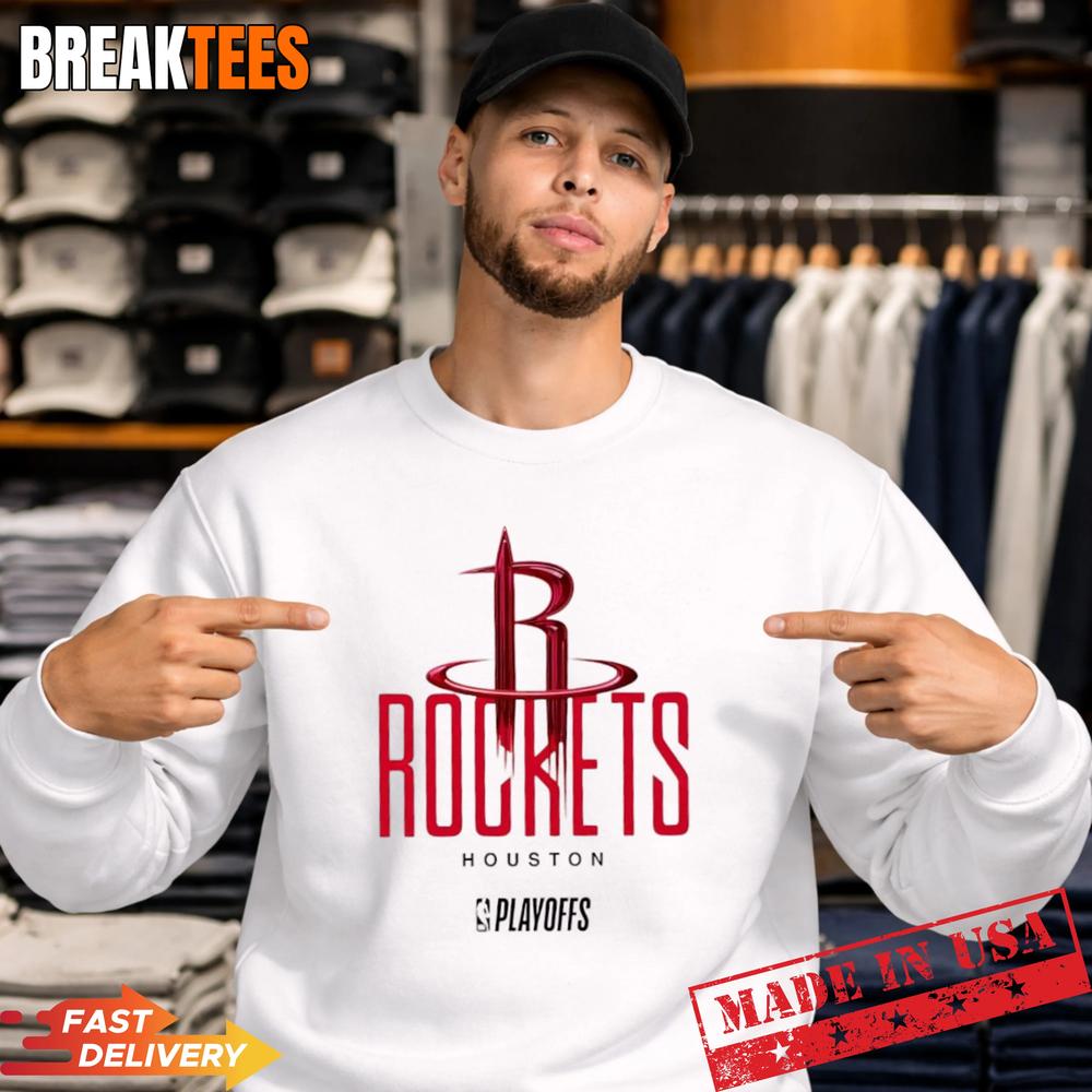 NBA Playoffs Houston Rockets Basketball Logo Graphic T-Shirt