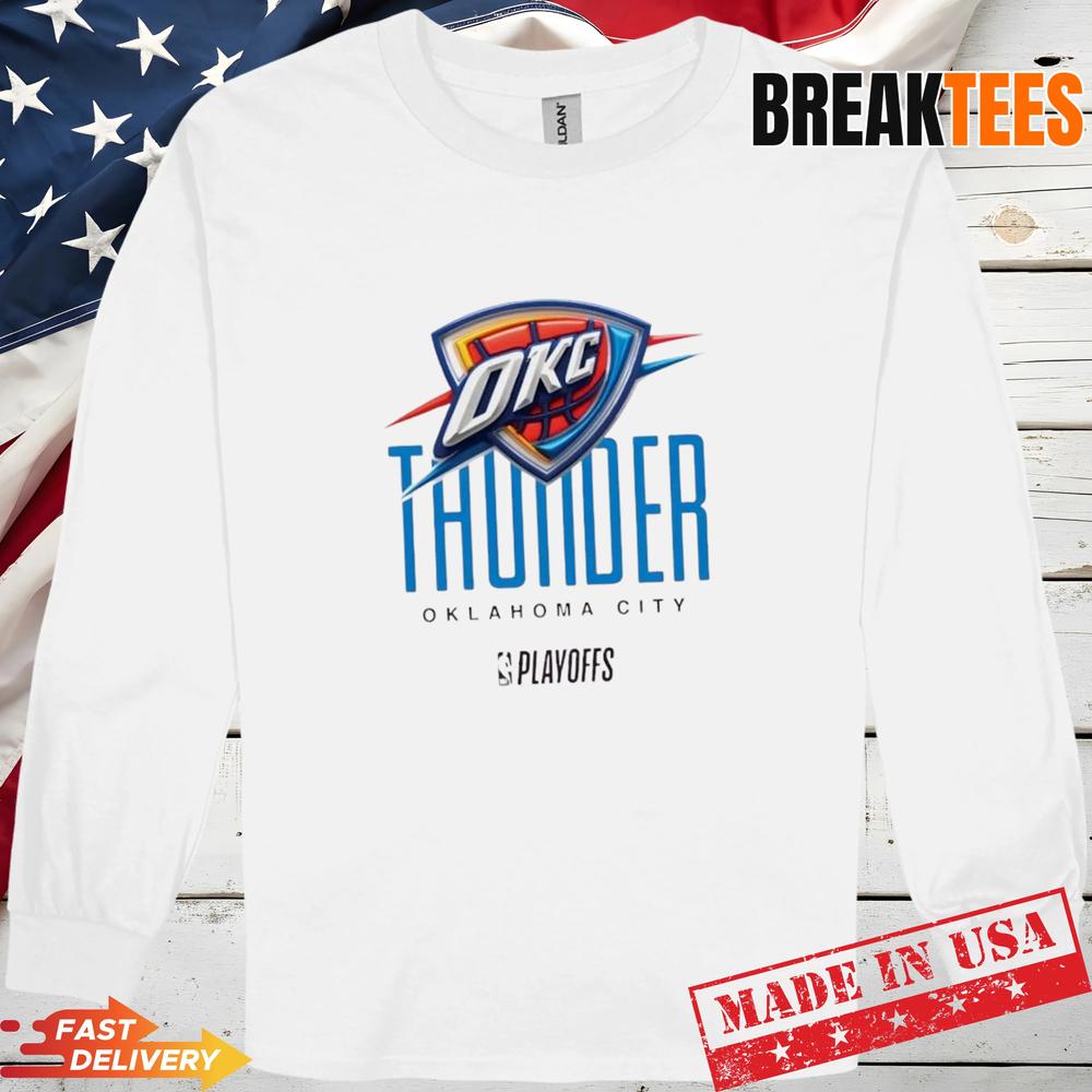 NBA Playoffs Oklahoma City Thunder Basketball Logo Graphic T-Shirt