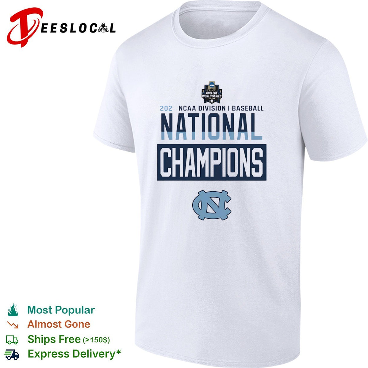 NCAA Division I Baseball National Champions North Carolina Tar Heels 2026 shirt