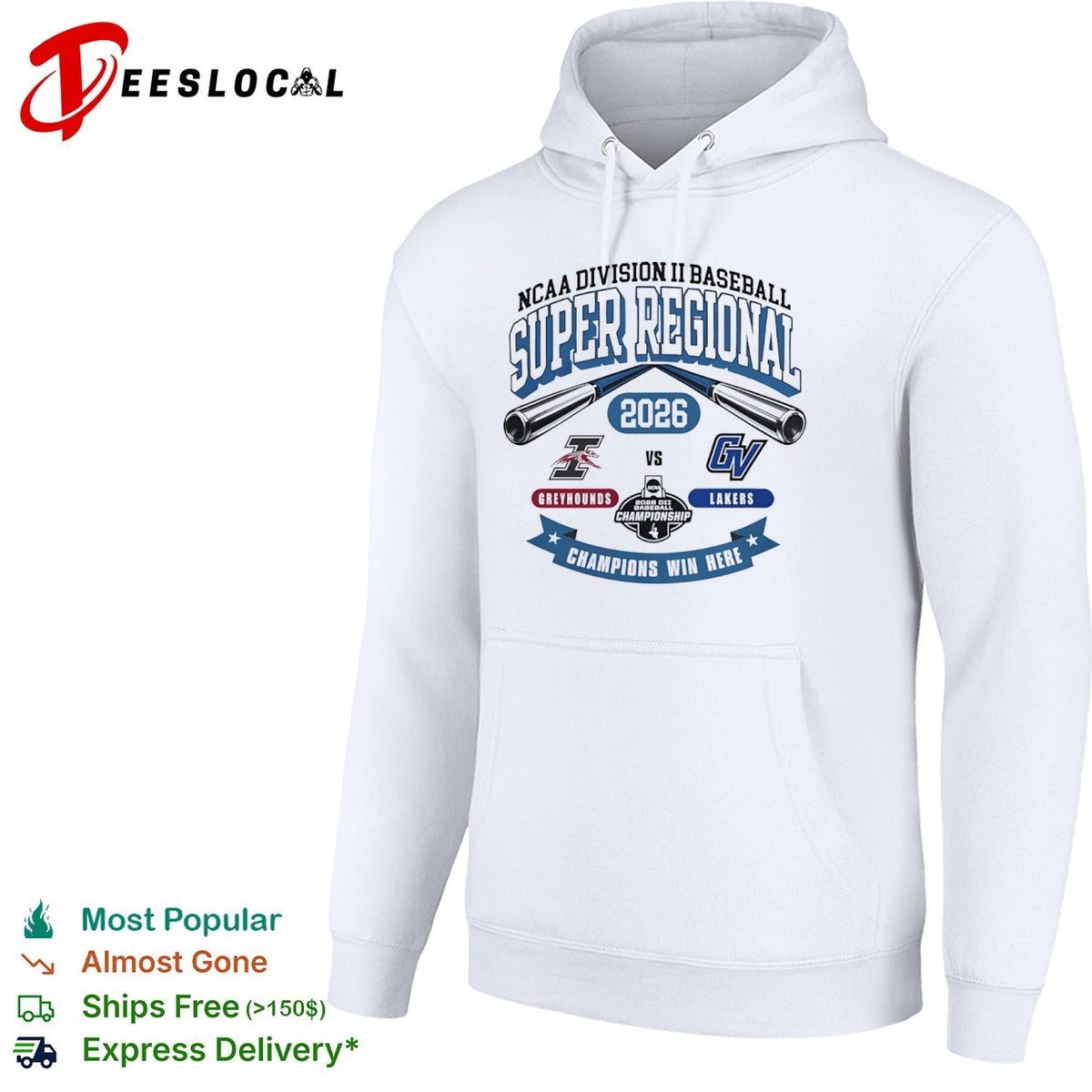 NCAA Division II Baseball Super Regional 2026 Indianapolis Greyhounds vs GV Lakers shirt