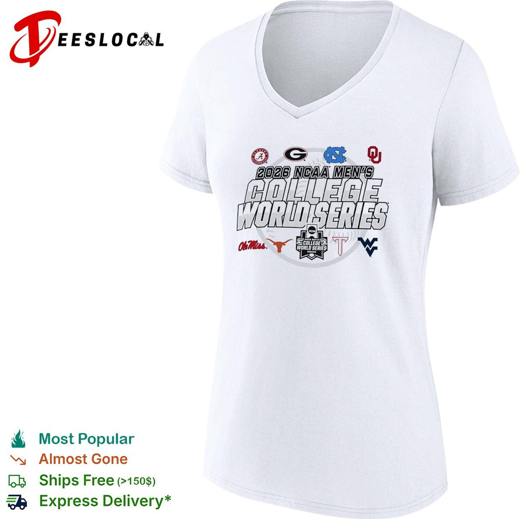NCAA Men’s College World Series 2026 Alabama Georgia Tar Heels Ole Texas Troy West Virginia shirt