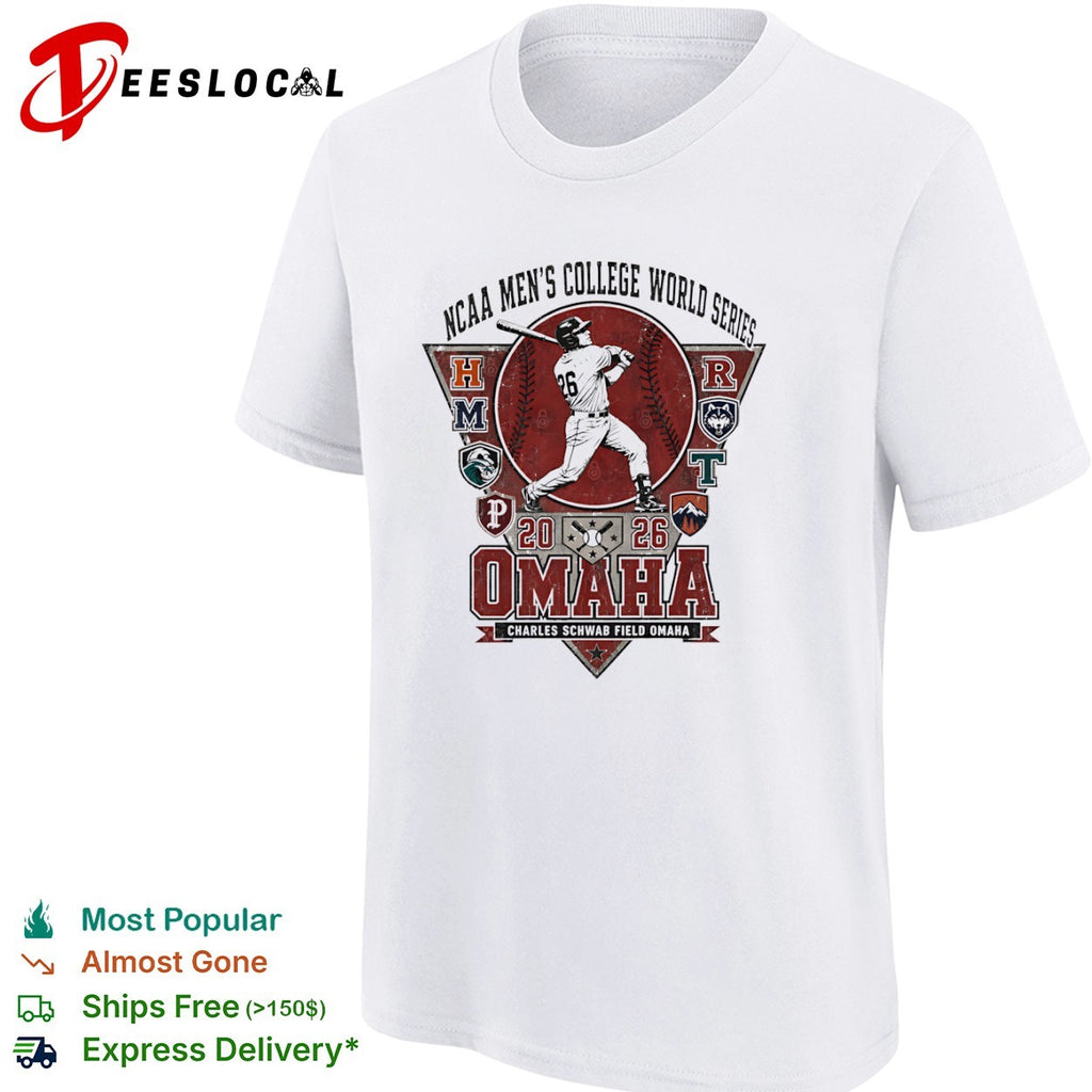 NCAA Men’s College World Series 2026 Omaha Charles Schwab Omaha Baseball shirt
