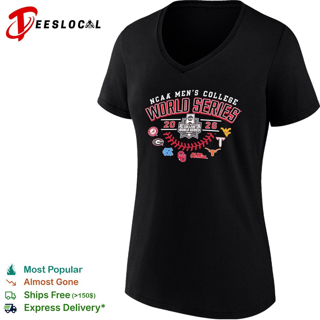 NCAA Men’s College World Series 2026 eight teams logo shirt