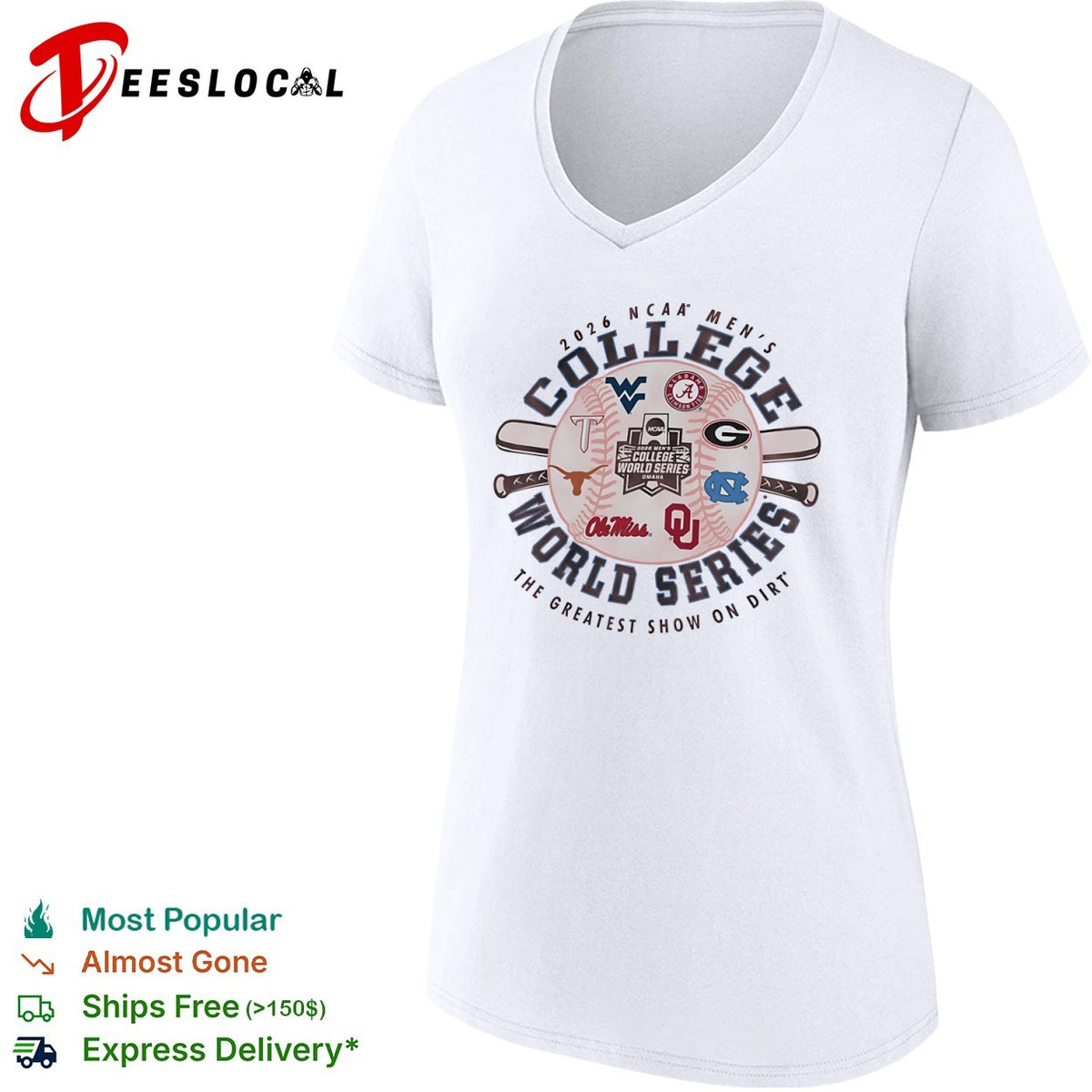 NCAA Men’s College World Series 2026 the greatest show on dirt shirt
