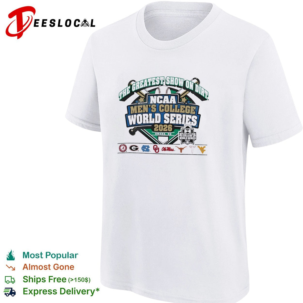 NCAA Men’s College World Series 2026 the greatest show on dirt Omaha NE shirt