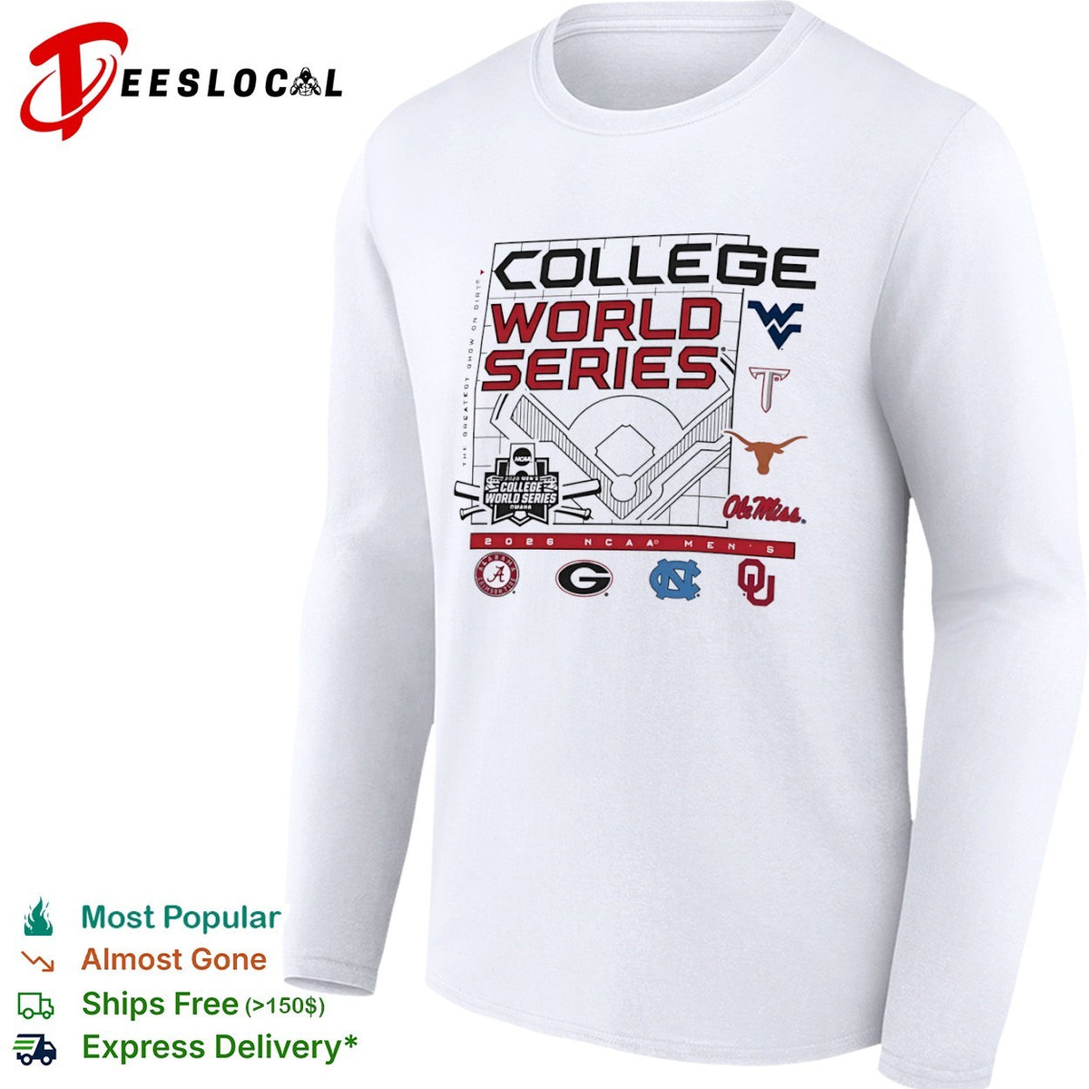 NCAA Men’s College World Series 2026 the greatest show on dirts shirt
