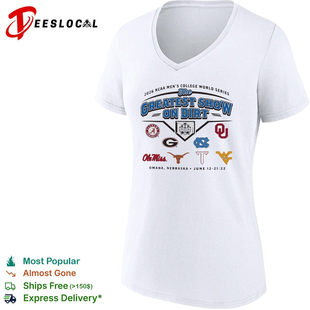 NCAA Men’s College World Series 2026 the greatest show on dirts Omaha Nebraska logos shirt