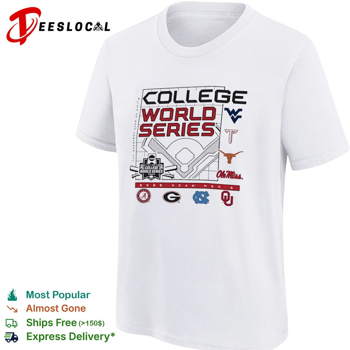 NCAA Men’s College World Series 2026 the greatest show on dirts shirt
