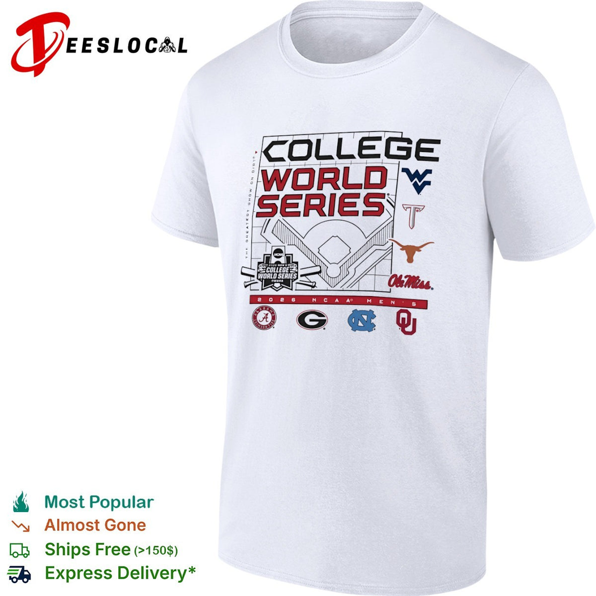 NCAA Men’s College World Series 2026 the greatest show on dirts shirt