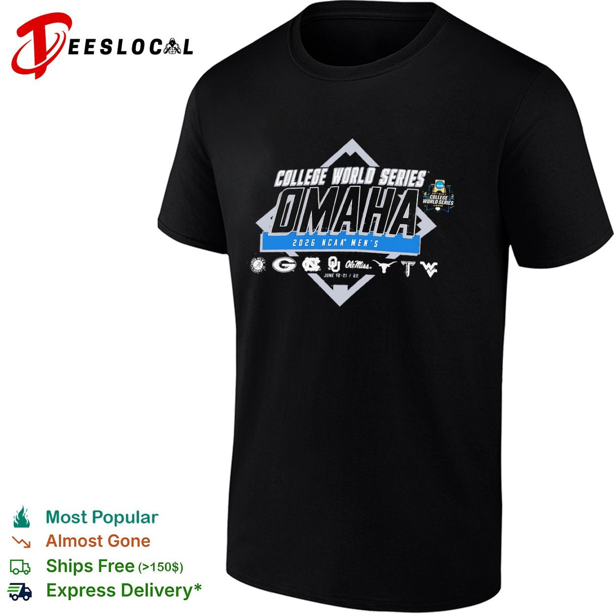 NCAA Men’s College World Series MCWS Omaha 2026 shirt