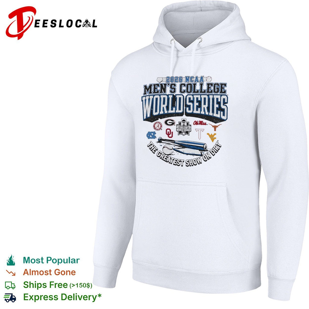NCAA Men’s College World Series the greatest show on dirt eight team 2026 shirt