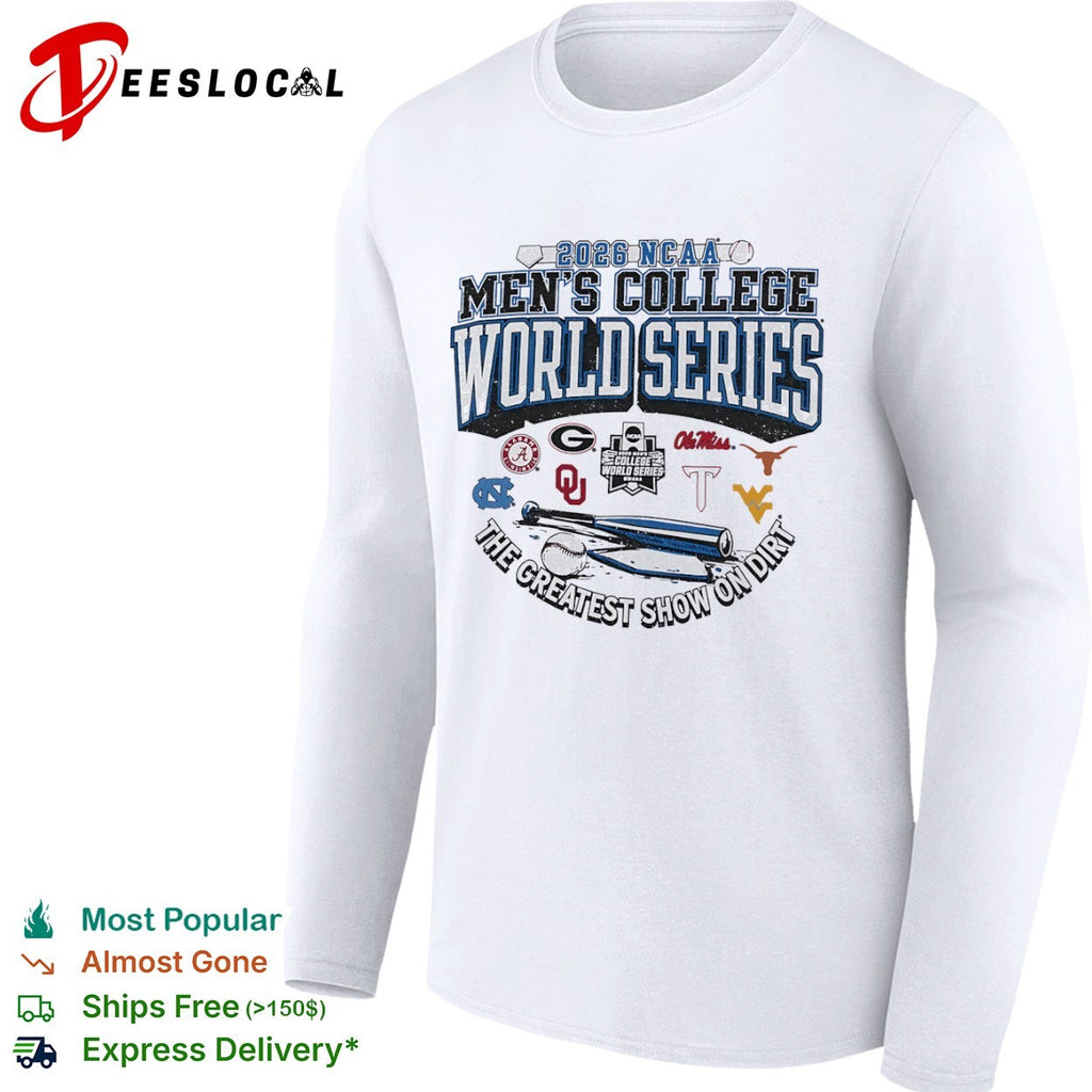 NCAA Men’s College World Series the greatest show on dirt eight team 2026 shirt