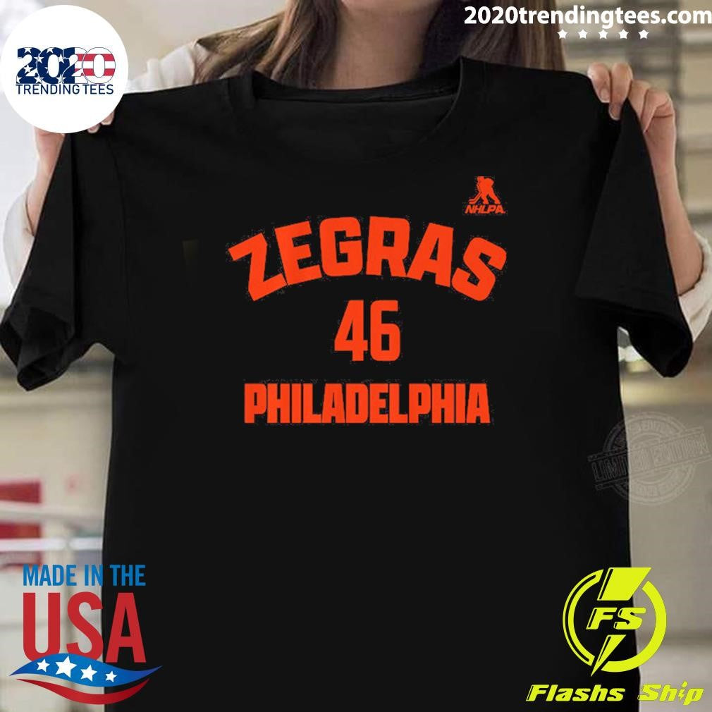 NHLPA Trevor Zegras Philadelphia 46 Shirt