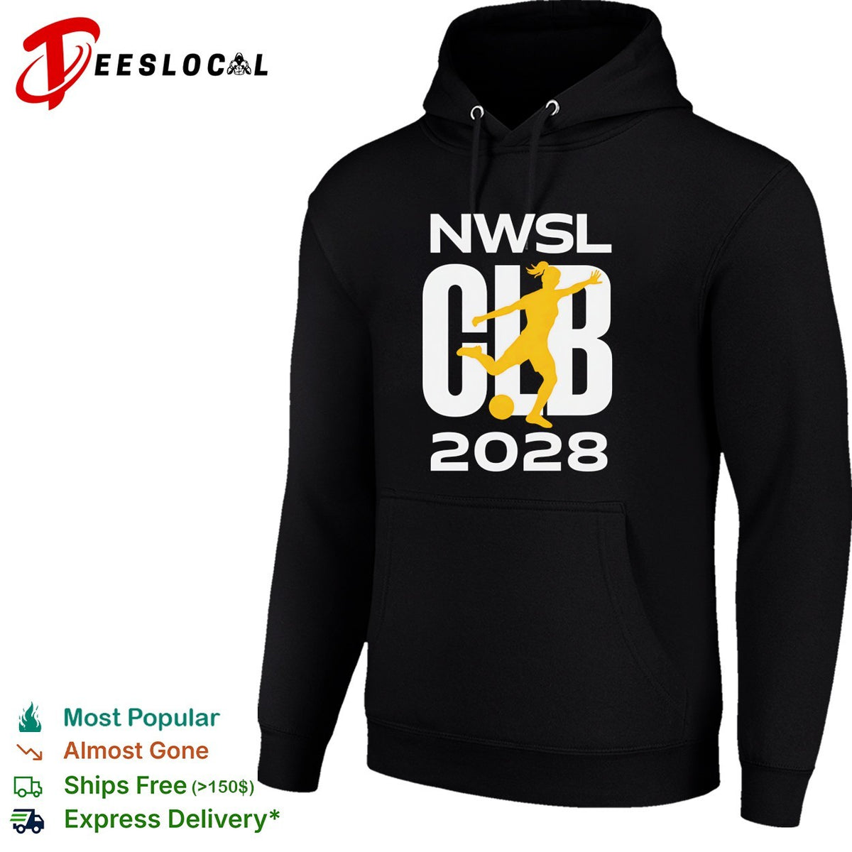 NWSL club 2028 women’s soccer player silhouette shirt