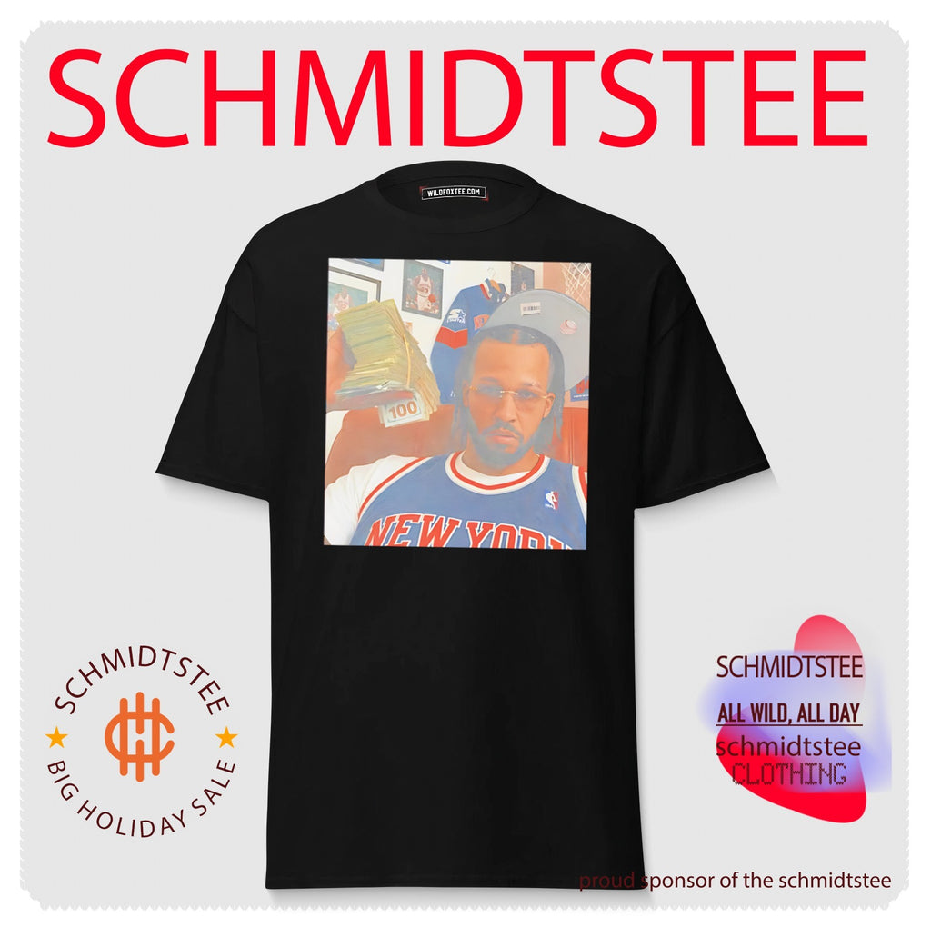 NY Knicks Jalen Brunson holding cash vintage shirt