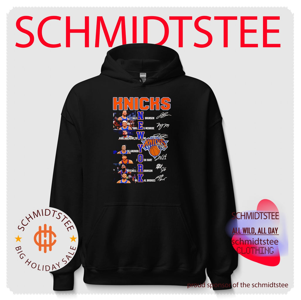 NY Knicks player name signature graphic 2026 shirt