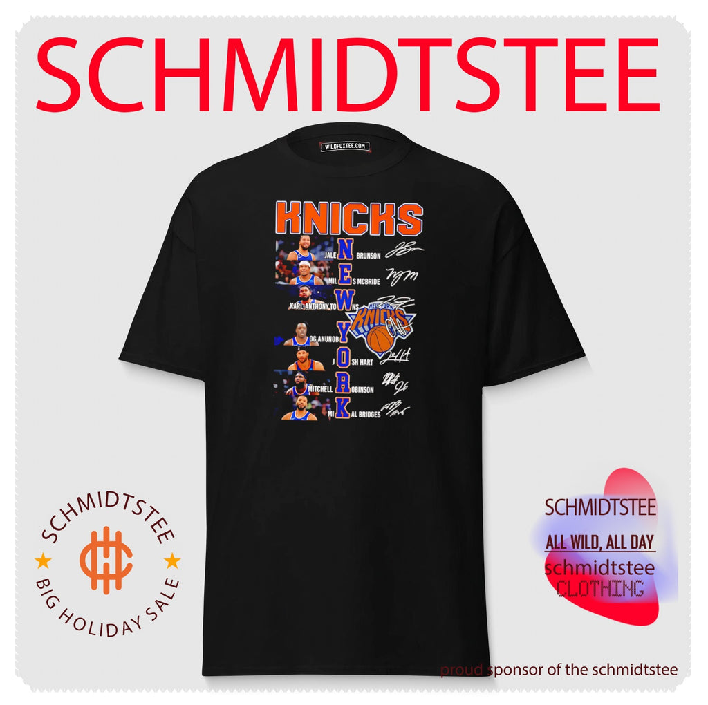 NY Knicks player name signature graphic 2026 shirt