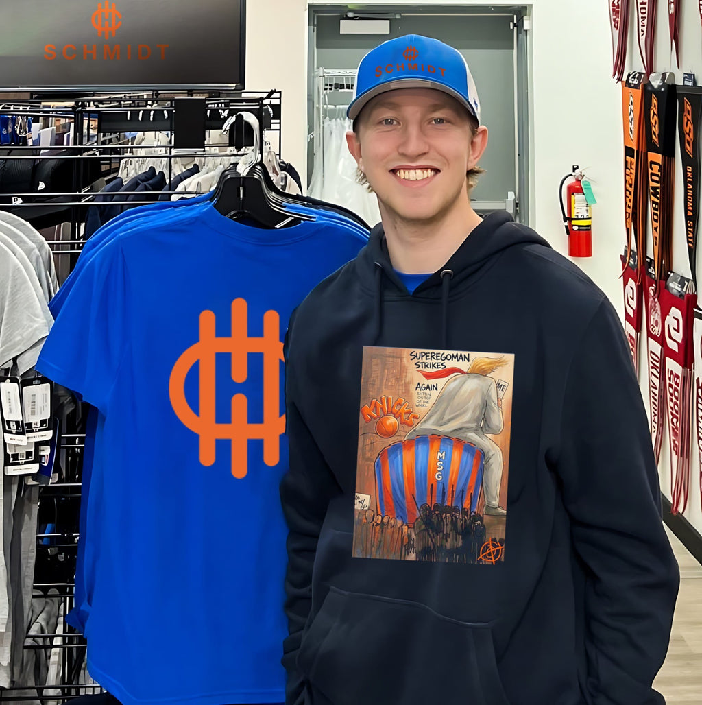 NY Knicks superegoman strikes again shittin on top of the whirl shirt