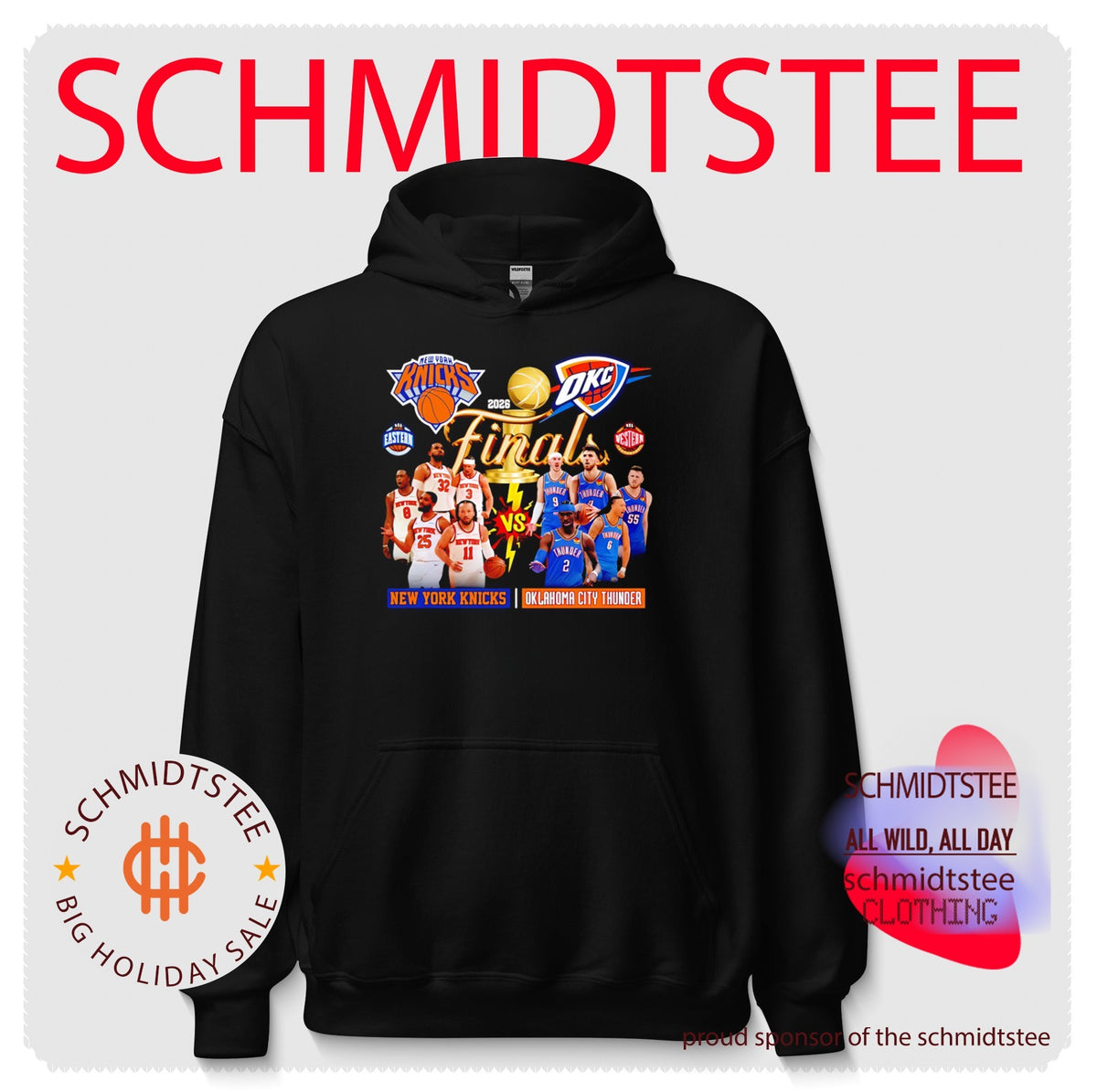 NY Knicks vs OKC Thunder 2026 NBA Finals trophy shirt
