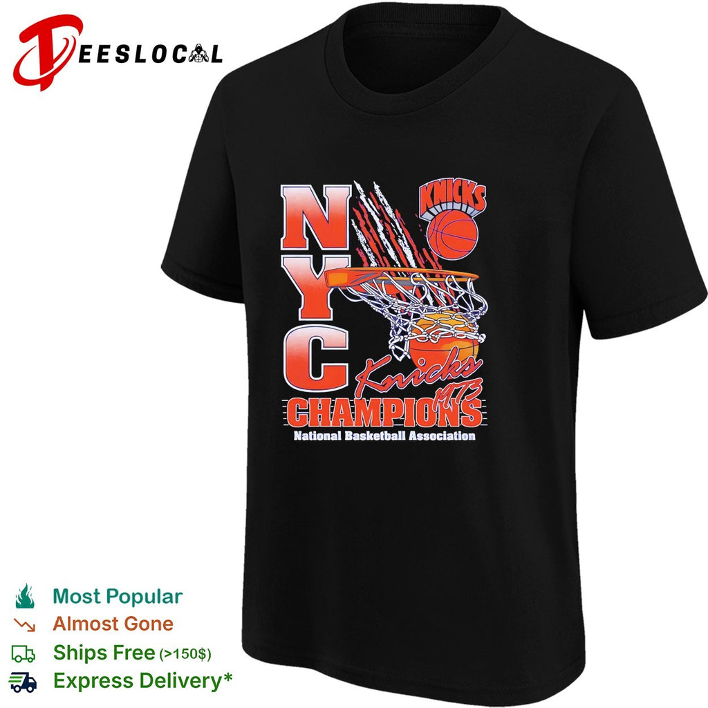 NYC champions basketball net bold poster shirt