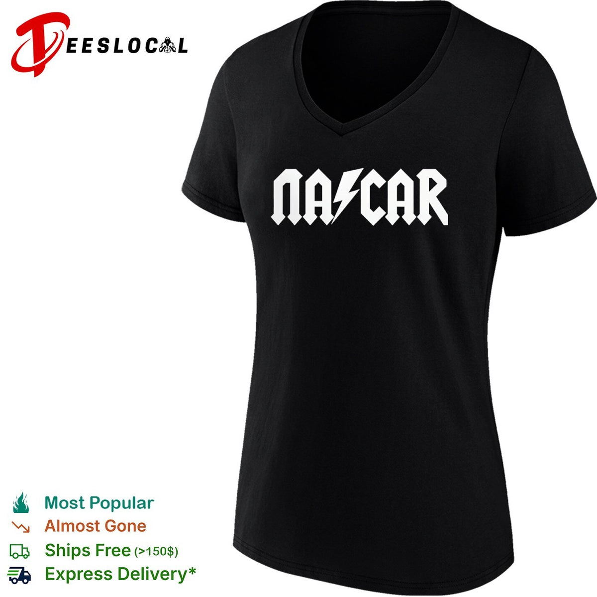 Nascar style AC DC logo shirt