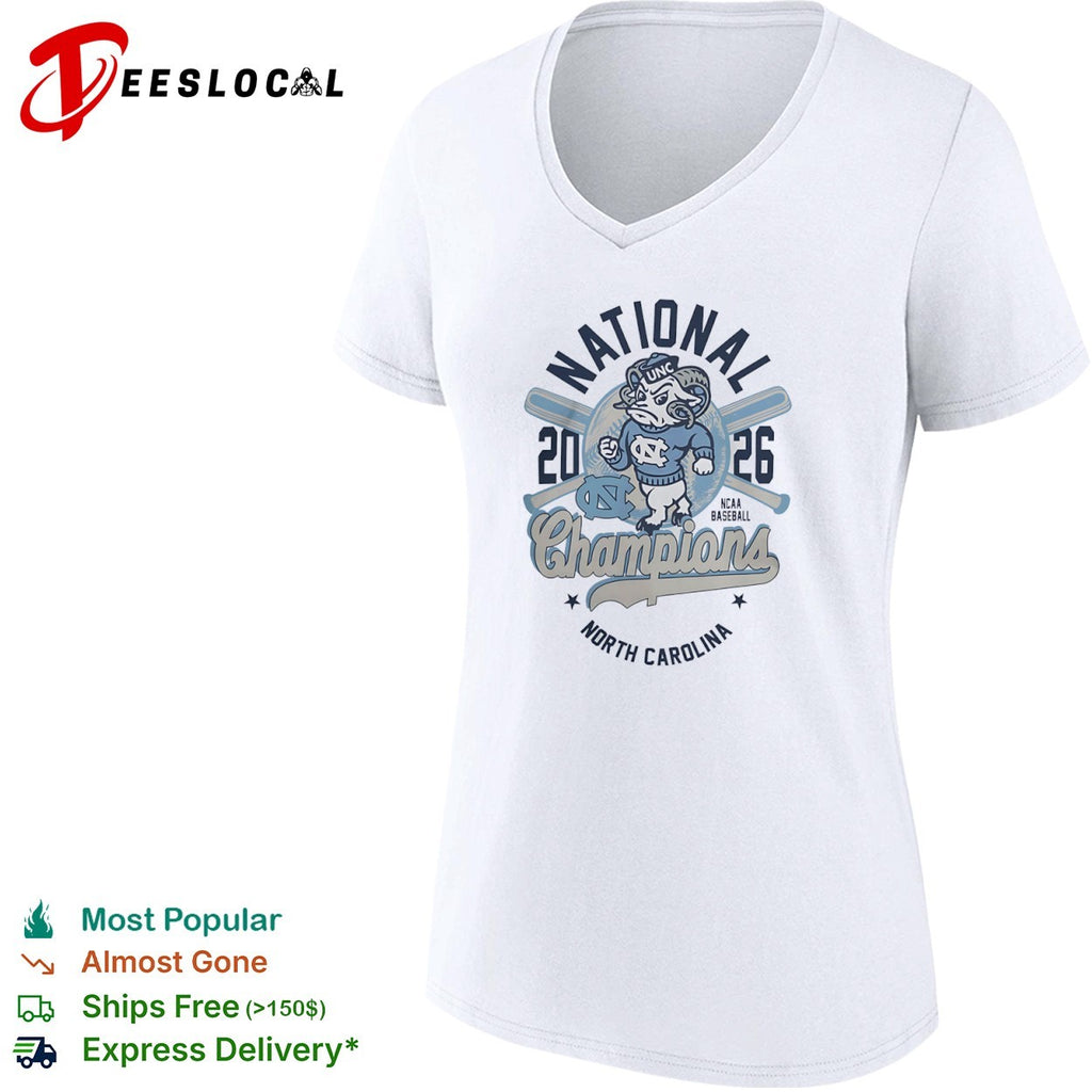 National 2026 Champions North Carolina Tar Heels NCAA Baseball mascot shirt