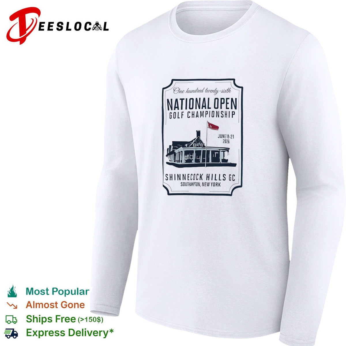 National Open Golf Championship Shinnecock Hills clubhouse shirt