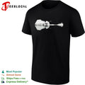 Nature and City Skyline Acoustic Guitar Silhouette Double Exposure Music Art shirt
