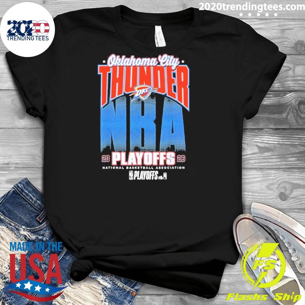 Nba Official 2026 Playoffs Oklahoma City Thunder Fade Shirt