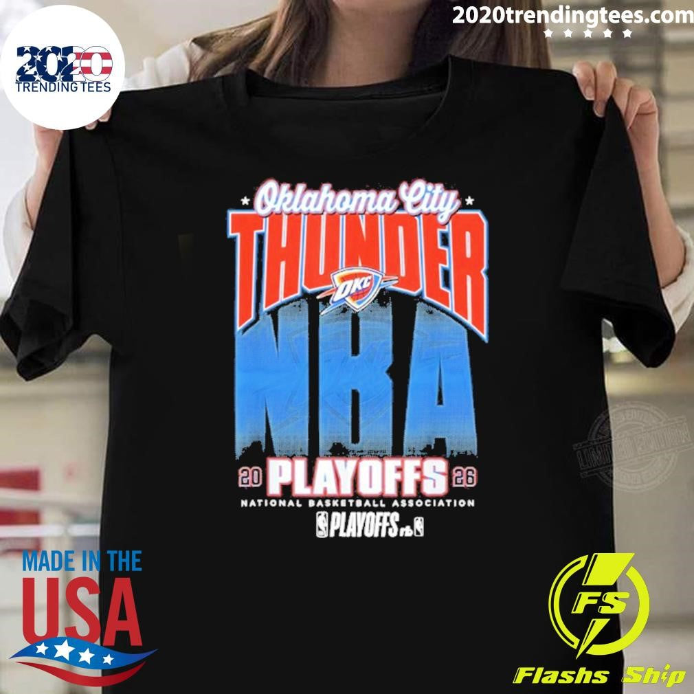 Nba Official 2026 Playoffs Oklahoma City Thunder Fade Shirt