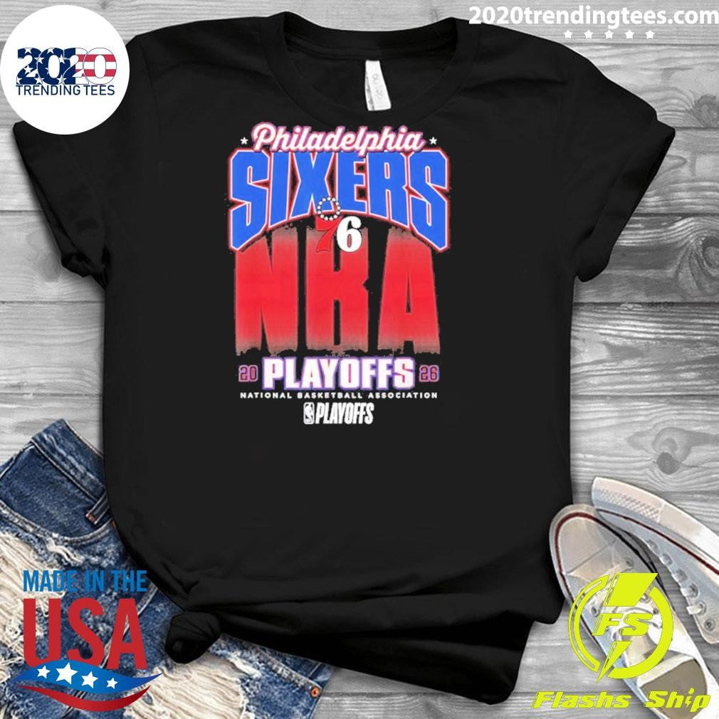Nba Official 2026 Playoffs Philadelphia 76ers Fade Shirt