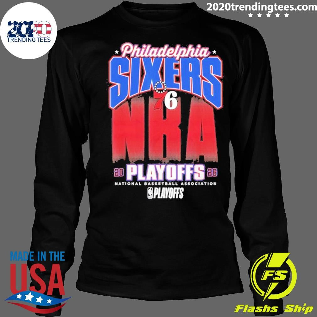 Nba Official 2026 Playoffs Philadelphia 76ers Fade Shirt