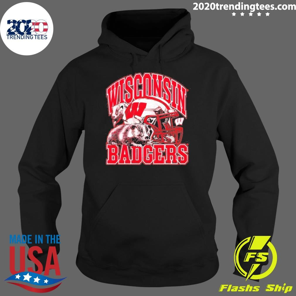 Ncaa Football Wisconsin Badgers Vintage Helmet Shirt