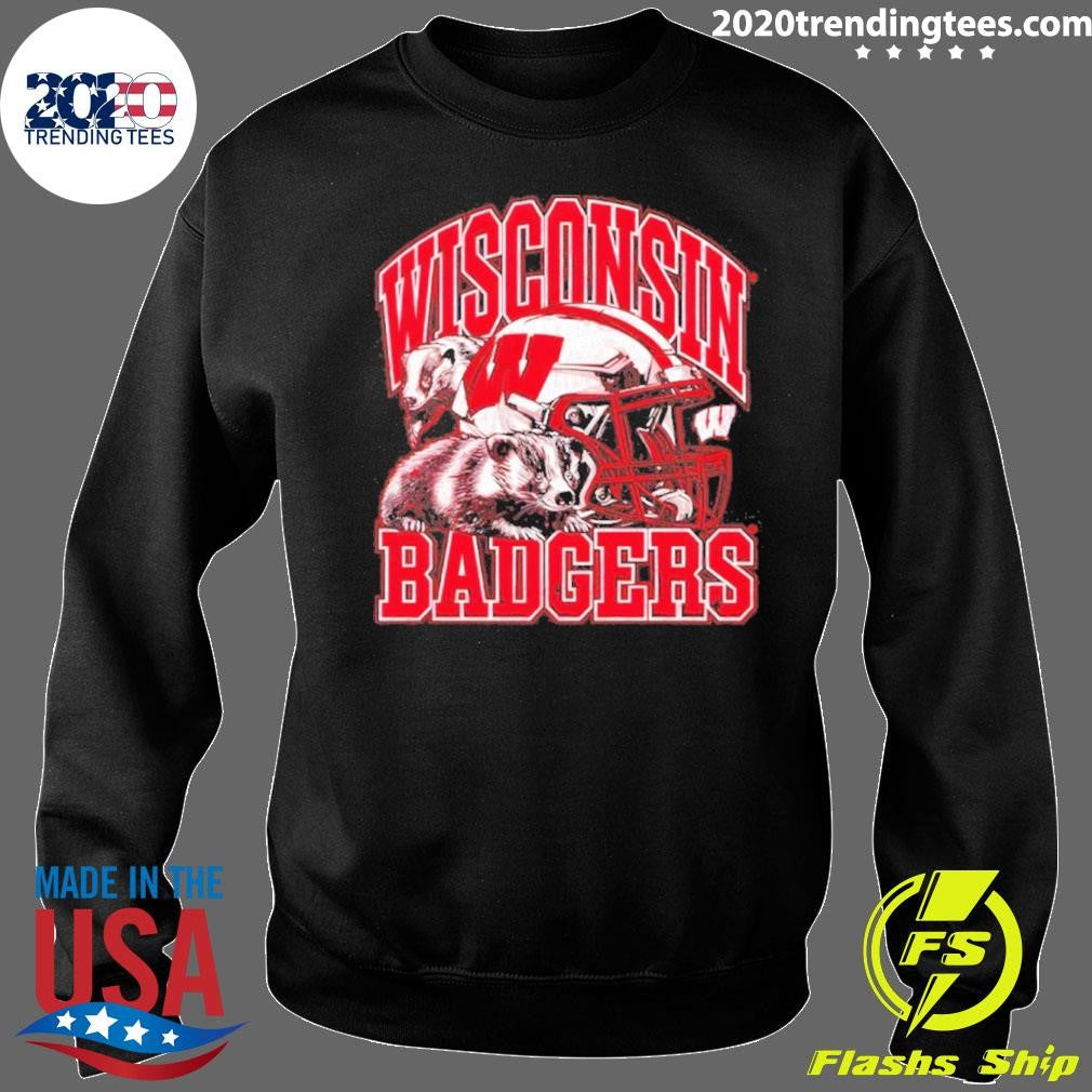 Ncaa Football Wisconsin Badgers Vintage Helmet Shirt