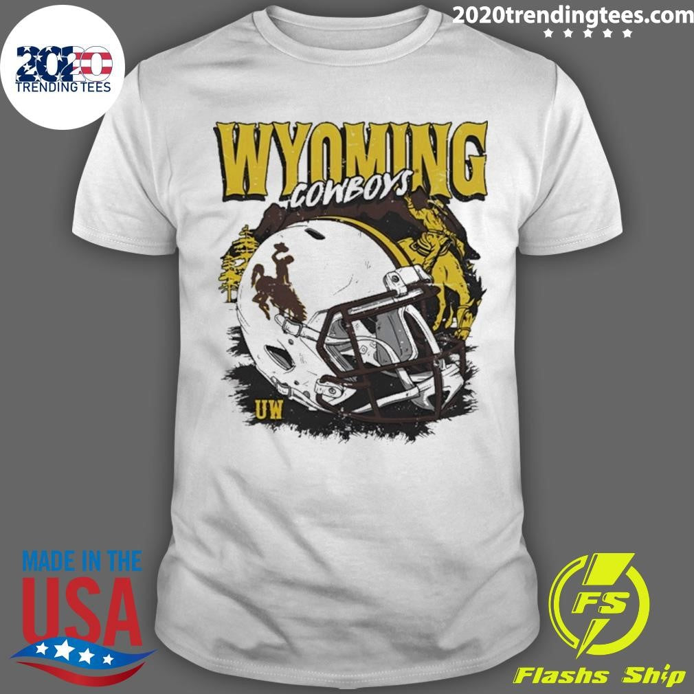 Ncaa Football Wyoming Cowboys Vintage Helmet Shirt