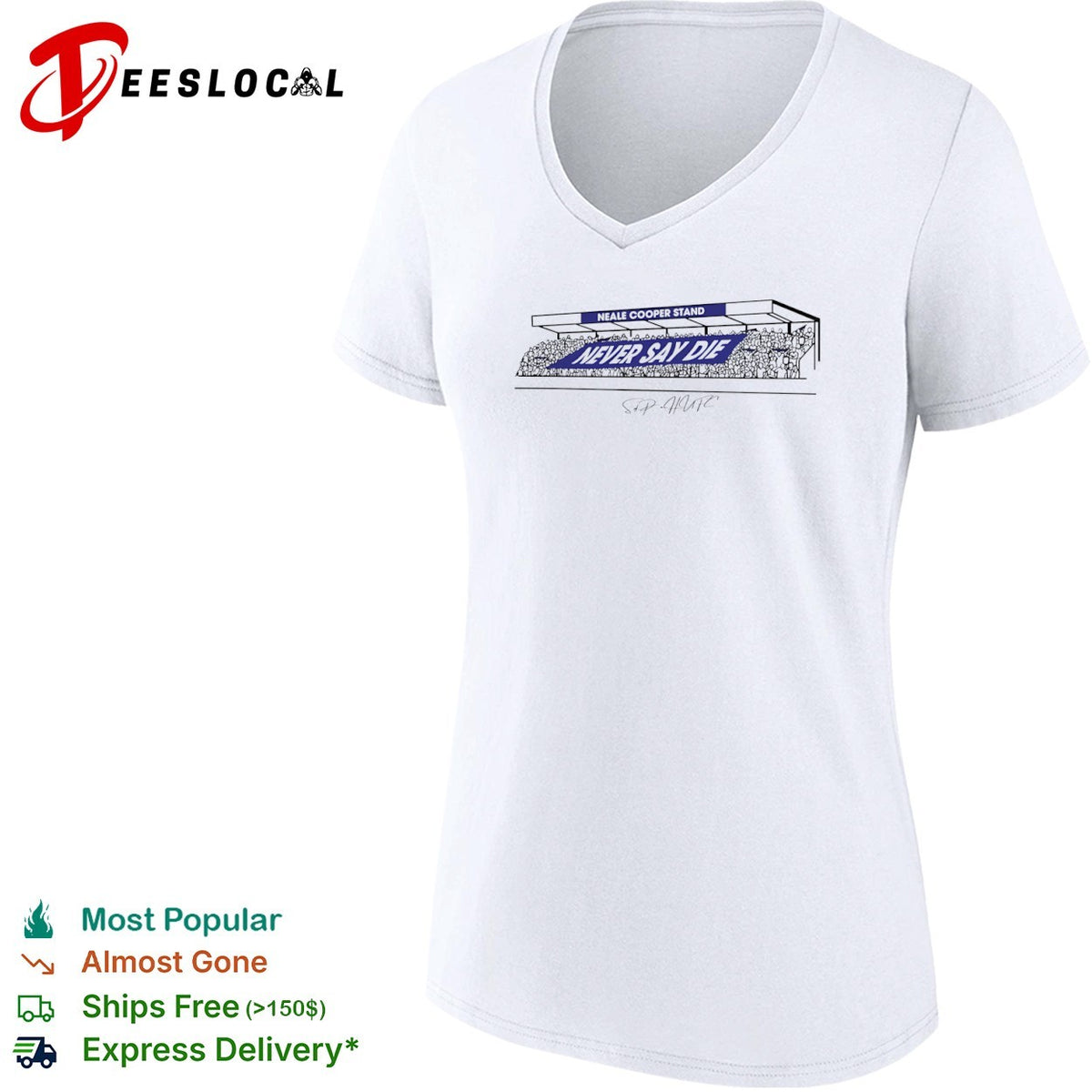 Neale Cooper Stand Never Say Die Hartlepool United Football Club HUFC shirt