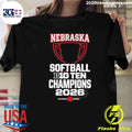 Nebraska 2026 Big Ten Softball Champions Shirt