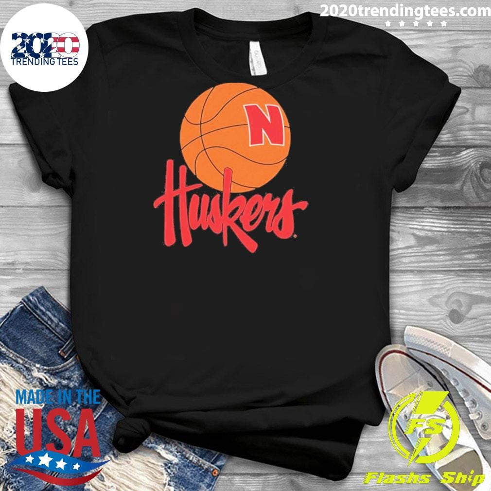 Nebraska Cornhuskers 1990s Basketball Logo Shirt