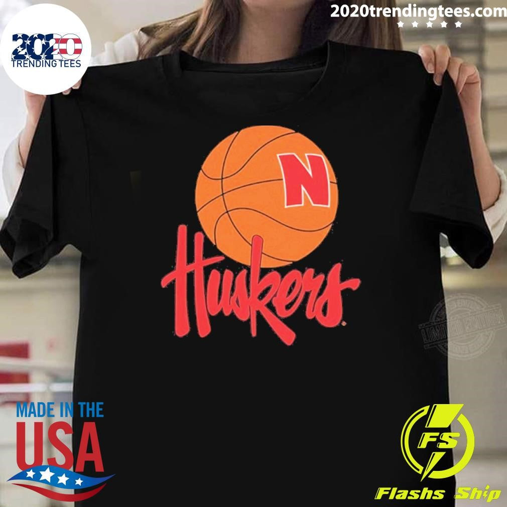 Nebraska Cornhuskers 1990s Basketball Logo Shirt