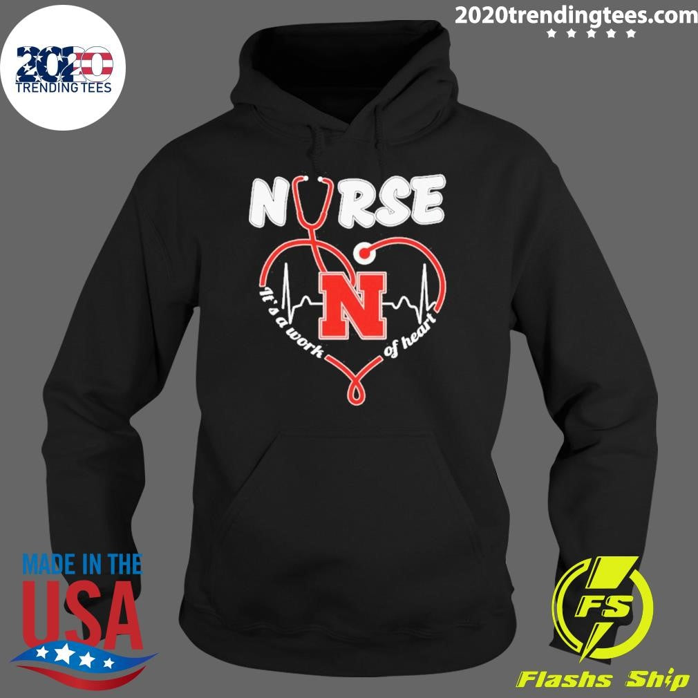 Nebraska Cornhuskers Heartbeat 2026 Nurse It’s A Work Of Heart Shirt