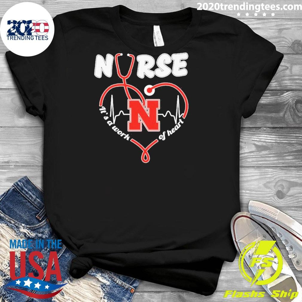 Nebraska Cornhuskers Heartbeat 2026 Nurse It’s A Work Of Heart Shirt