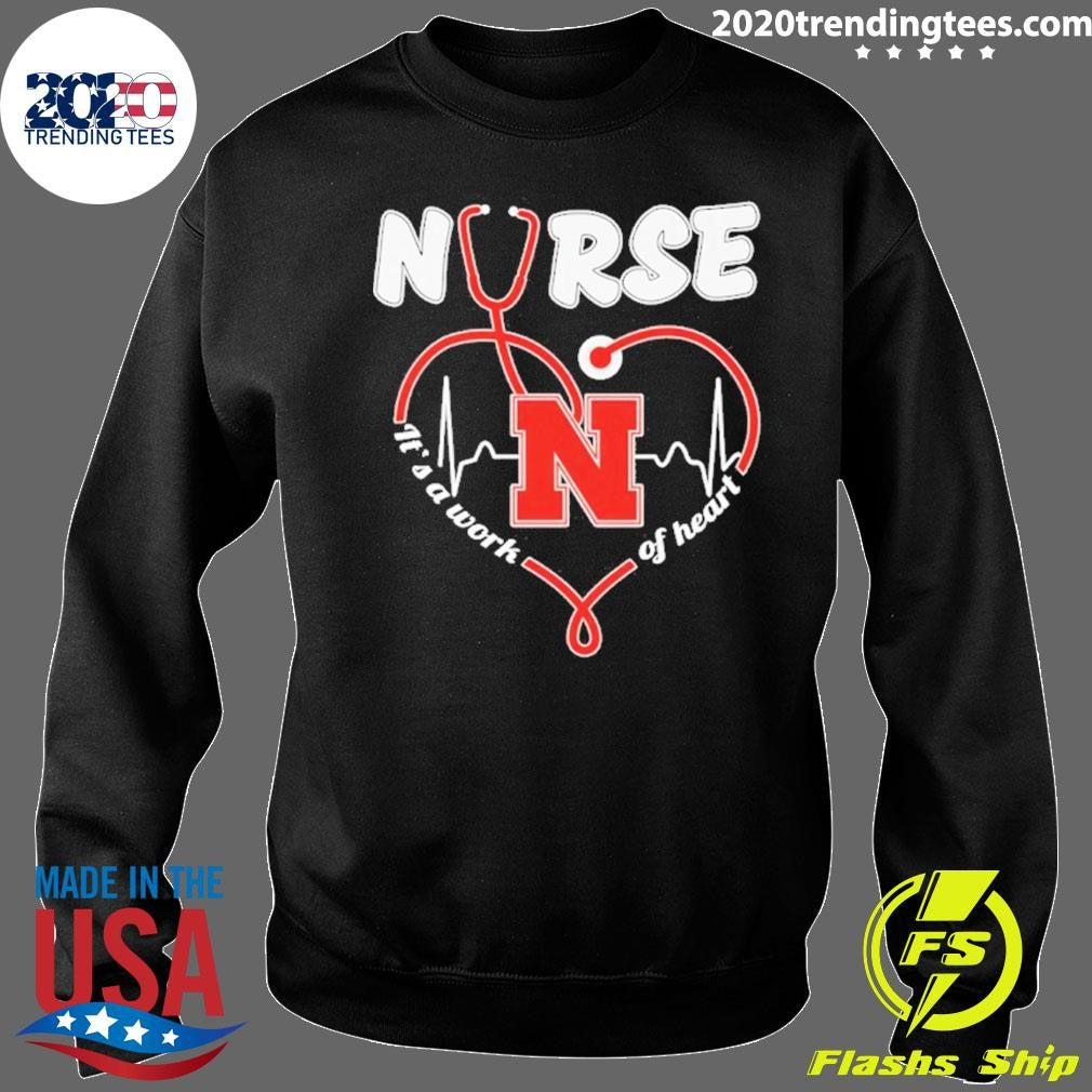 Nebraska Cornhuskers Heartbeat 2026 Nurse It’s A Work Of Heart Shirt